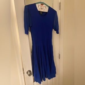 Alexander McQueen Blue Knit Dress
